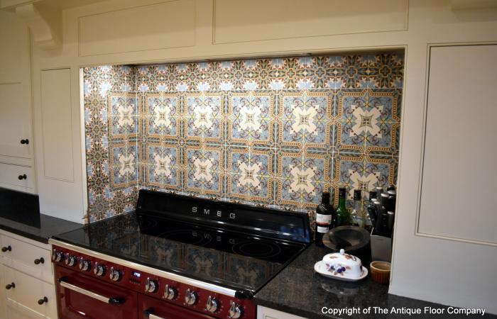 A beautiful period ceramic in a kitchen chimney 