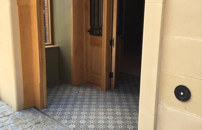 An entrance hall with a difference in a Hampshire village home