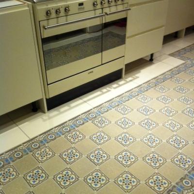 A centralised antique ceramic in this North London kitchen