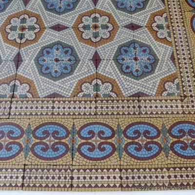 A 10.2m2 / 110 sq ft antique Belgian ceramic floor (CL120)