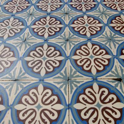 c.1.85m2 small antique Belgian ceramic floor