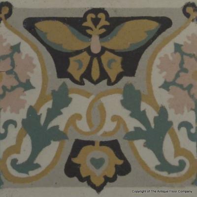 Beautiful run of antique ceramic art nouveau borders