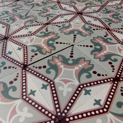 20m2+ / 215 sq ft antique art nouveau ceramic floor 