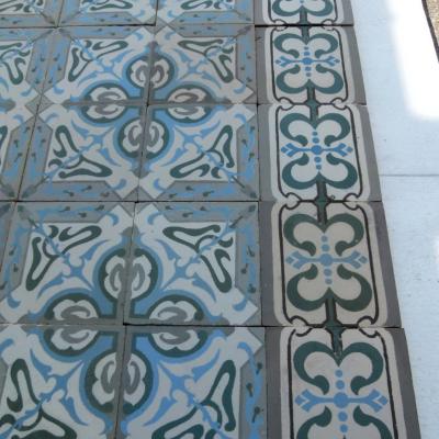 Impressive 10.75m2 / 117 sq. ft Belgian Art Nouveau floor