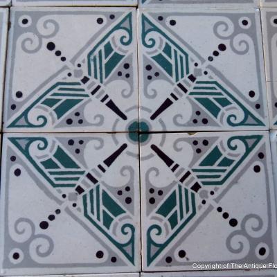 A 17.4m2 early art deco Rebaix ceramic floor c.1918-1920 