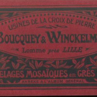 Small antique Boucquey and Winckelmans ceramic floor c.1930
