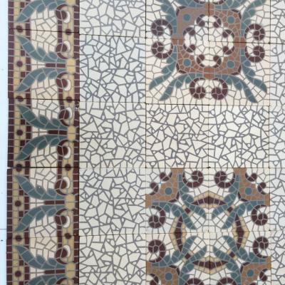 Superbly detailed 17m2 French mosaic themed ceramic floor