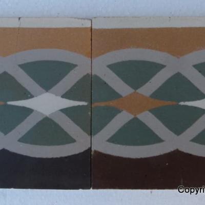 54 French Douzies Maubeuge ceramic border tiles c.1930
