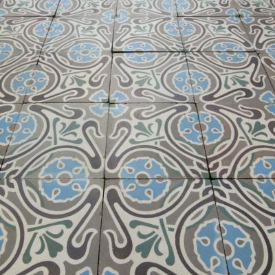 1.7m2 of Belgian Art Nouveau ceramic tiles
