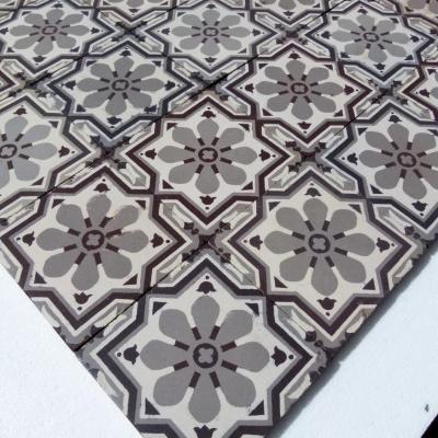 8m2 to 10m2 antique ceramic floor with beautiful patina c.1870