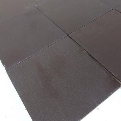 3m2 plain chocolate coloured Boch Freres ceramics