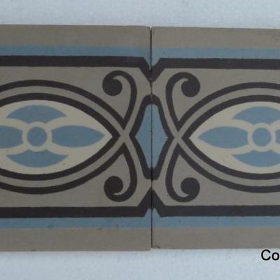 A quality Maubeuge ceramic encaustic border tile