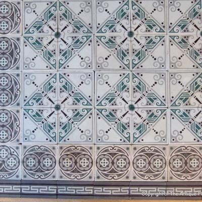 A 17.4m2 early art deco Rebaix ceramic floor c.1918-1920 