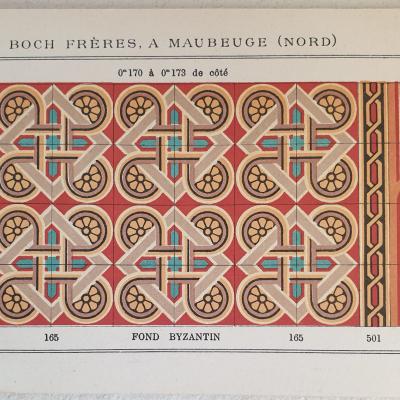 A large run of period Boch Freres half sized borders c.1900-1908