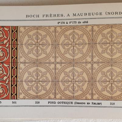 A large run of period Boch Freres half sized borders c.1900-1908