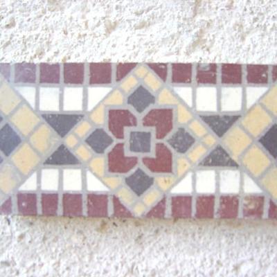 11m2+ Antique French bathroom tiles c.1920 in a mosaic theme