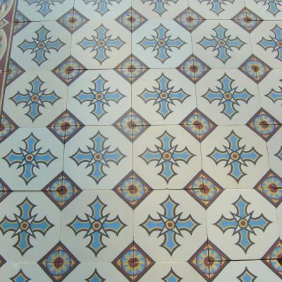A small c.3.25m2+ / 35sq ft+ French ceramic floor