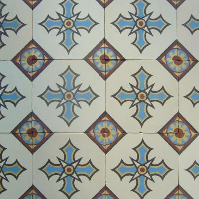 A small c.3.25m2+ / 35sq ft+ French ceramic floor