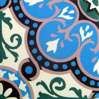 13m2+ Antique ceramic encaustic floor in beautifully vibrant colours
