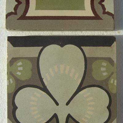 A unique and impressive clover themed French floor c.1905
