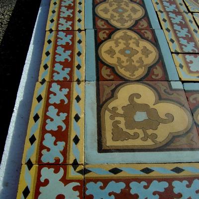 24m2+/ 260 sq ft Stunning Moorish themed floor, dated 1860, with triple borders