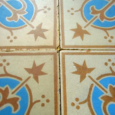 4.25m2 Art Deco ceramic encaustic Perusson floor c.1925-1930