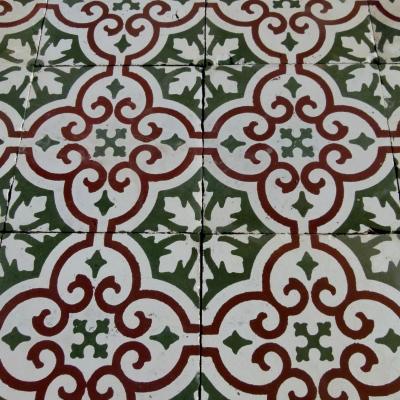 Moorish influenced antique French carreaux de ciments floor 4.5m2