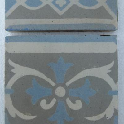 Classical geometric period French floor with original borders 1900-1905