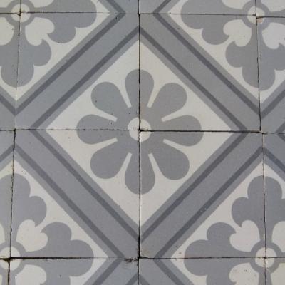 12.25m2 of classical Paray Le Monial antique French ceramic tiles c.1900