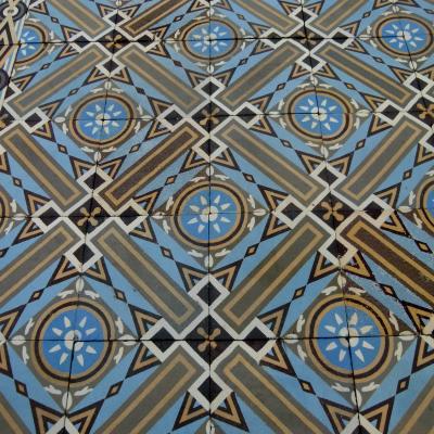 21.5m2 / 230 sq ft ceramic encaustic floor c.1879-1912