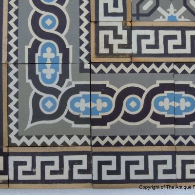 9.25m2 Maufroid Freres et Soeur ceramic floor with borders