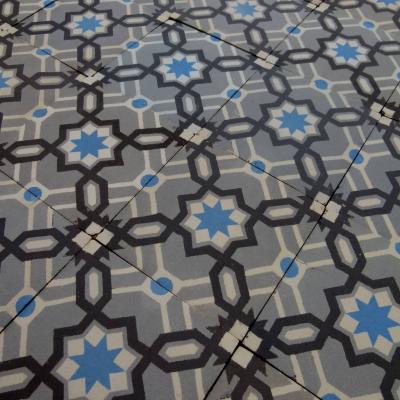 16m2 / 175 sq ft ceramic encaustic floor with half size borders