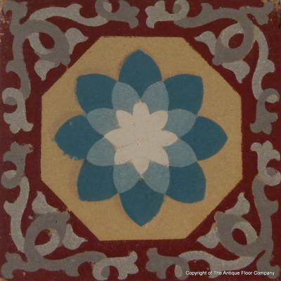 RARE - 15.5m2 to 16.5m2 Antique French Perrusson ceramic floor