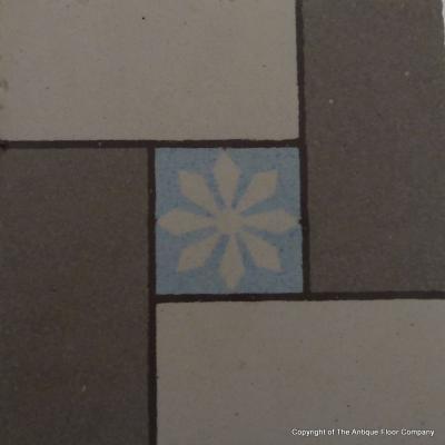 Small, 7.3m2 antique French ceramic floor