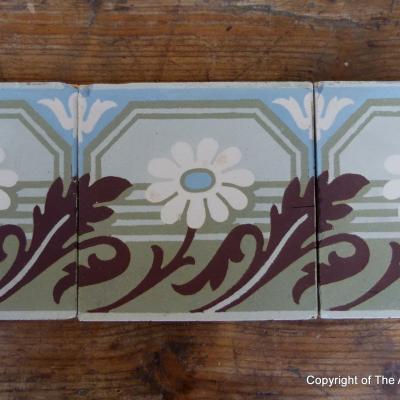 Antique French Sand & Cie border tiles