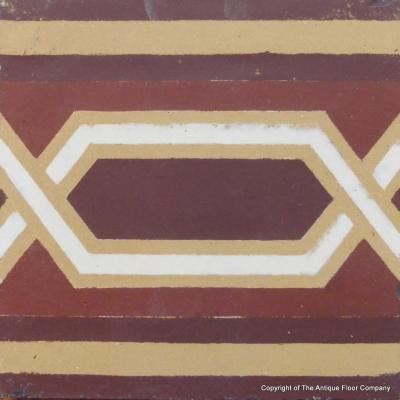 15 geometric Douzies Maubeuge ceramic border tiles