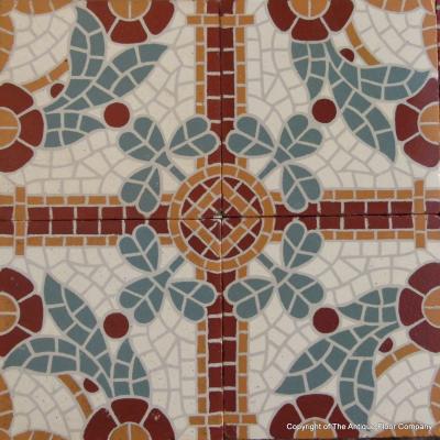 20.5m2 / 220 sq ft Mosaic themed ceramic floor c.1930