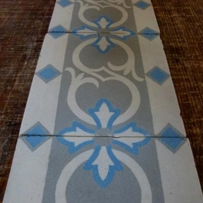 24 antique ceramic border tiles manufactured by Octave Colozier c.1912