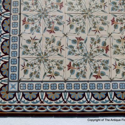 An elegant period ceramic floor totalling c.16m2