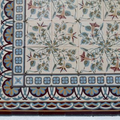 An elegant period ceramic floor totalling c.16m2