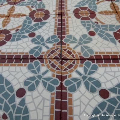 20.5m2 / 220 sq ft Mosaic themed ceramic floor c.1930