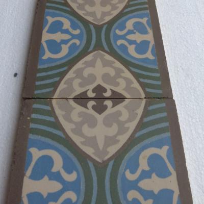 49 Belgian Art Deco ceramic border tiles