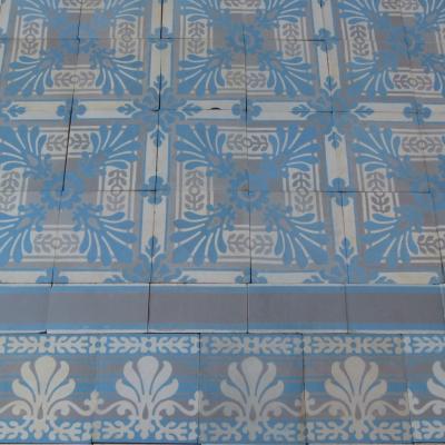 c9m2 / 97 sq ceramic Boch Freres floor c.1900-1914