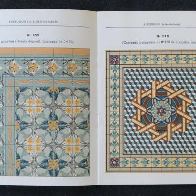 20 Antique French Perrusson tiles - early 20th century