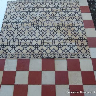 RARE – Late 19th C. Boulenger antique ceramic floor c.9m2 to 23m2